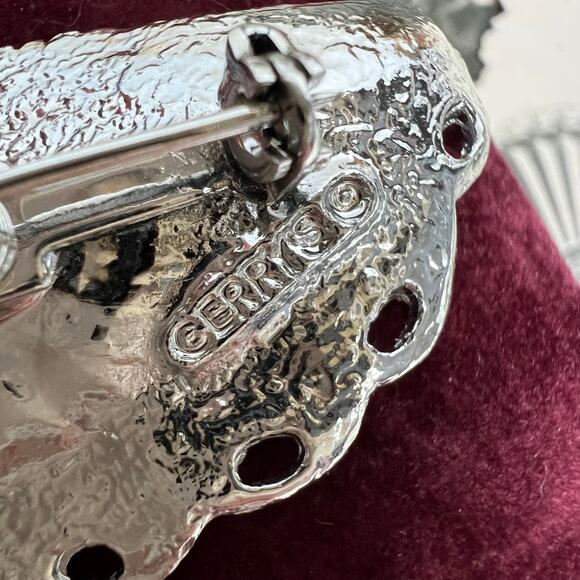 Vintage 1960s Gerry’s Silver Tone Leaf Brooch Pin Elegant Nature Jewelry - Picture 6 of 9